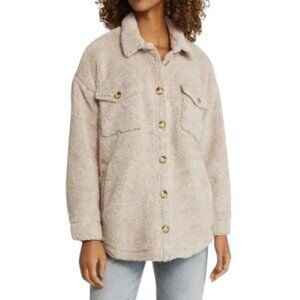 Oyoangle cream oversized teddy shacket size M/L